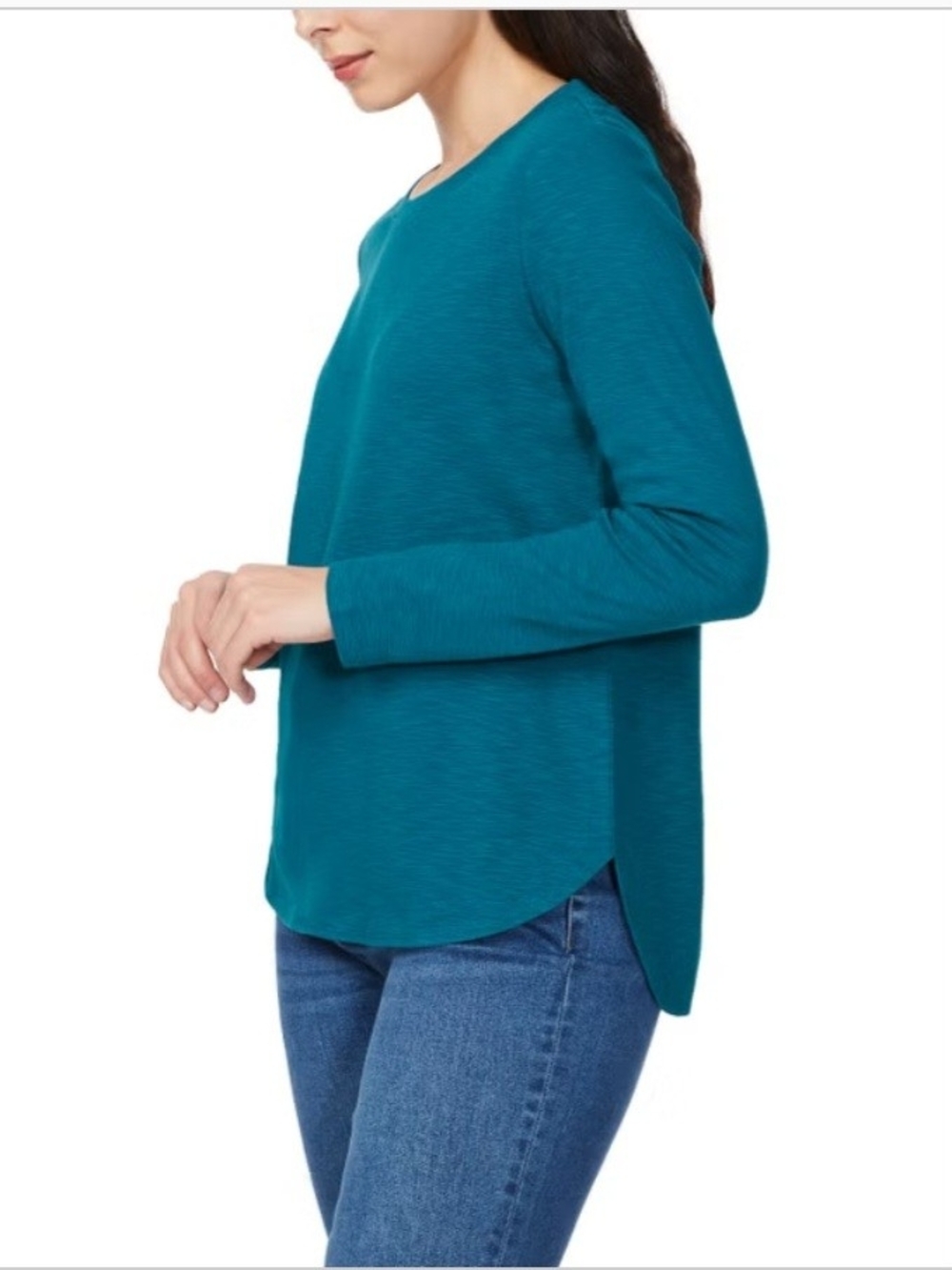 Kirkland Signature Women’s Long Sleeve Crewneck Slub Tee